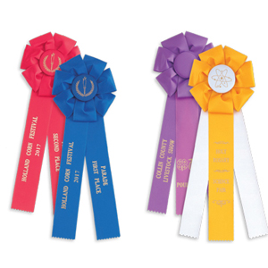 We have award rosettes of all sizes and colors for you We have award rosettes of all sizes and colors for you